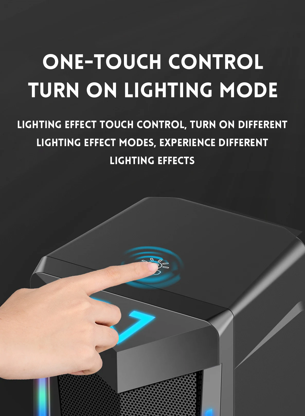 Bluetooth RGB computer speaker, desktop computer speaker, laptop speaker, desktop stereo speaker, USB powered, with LED ambient 6