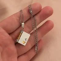 Collier enveloppe texte personnalisé médaillon ouverture livre pendentif Couple Album Photo personnalisé pull chaîne bijoux cadeau d'anniversaire 6 Collier enveloppe texte personnalisé médaillon ouverture livre pendentif Couple Album Photo personnalisé pull chaîne bijoux cadeau d'anniversaire 6