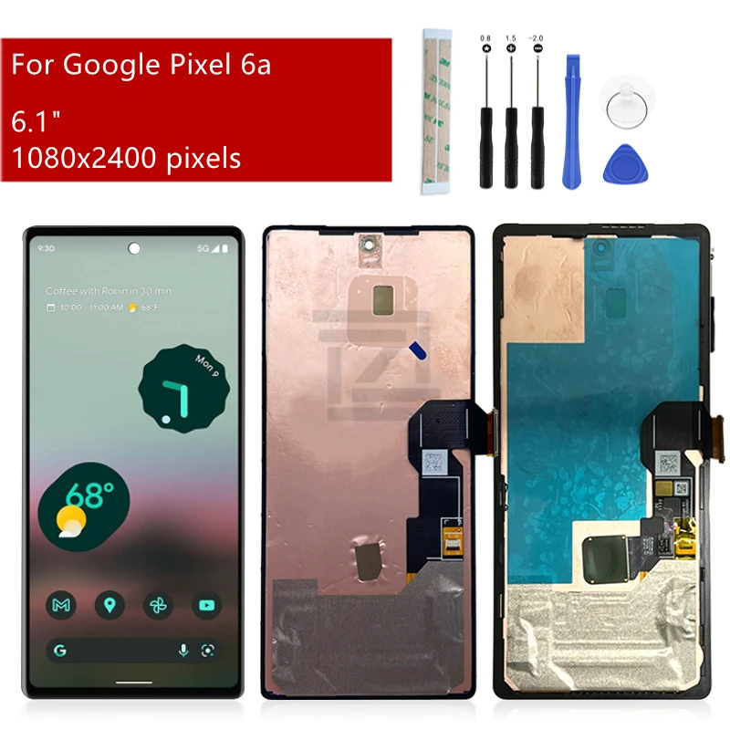 

Display For Google Pixel 6a LCD With Frame Touch Screen Digitizer Assembly For Google Pixel 6a Screen Replacement Repair Parts