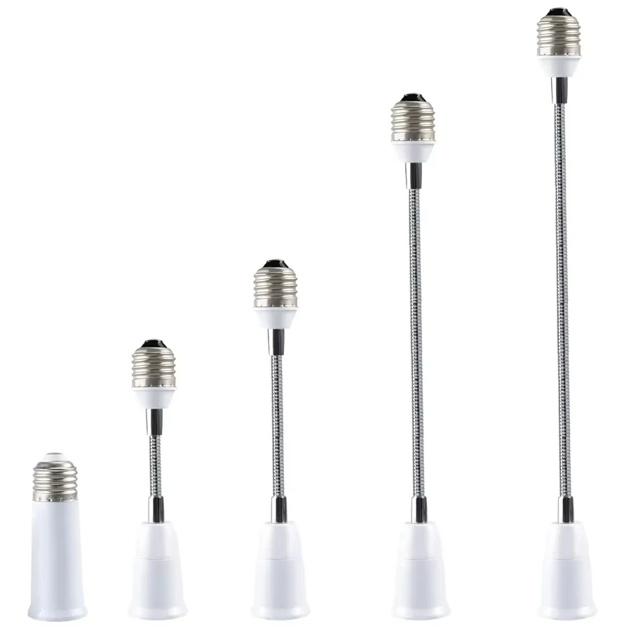 Lamp Bulb Holder E27 to E27 Socket Extender Rotating Base 12/15/20/30/35/40/50cm Converter