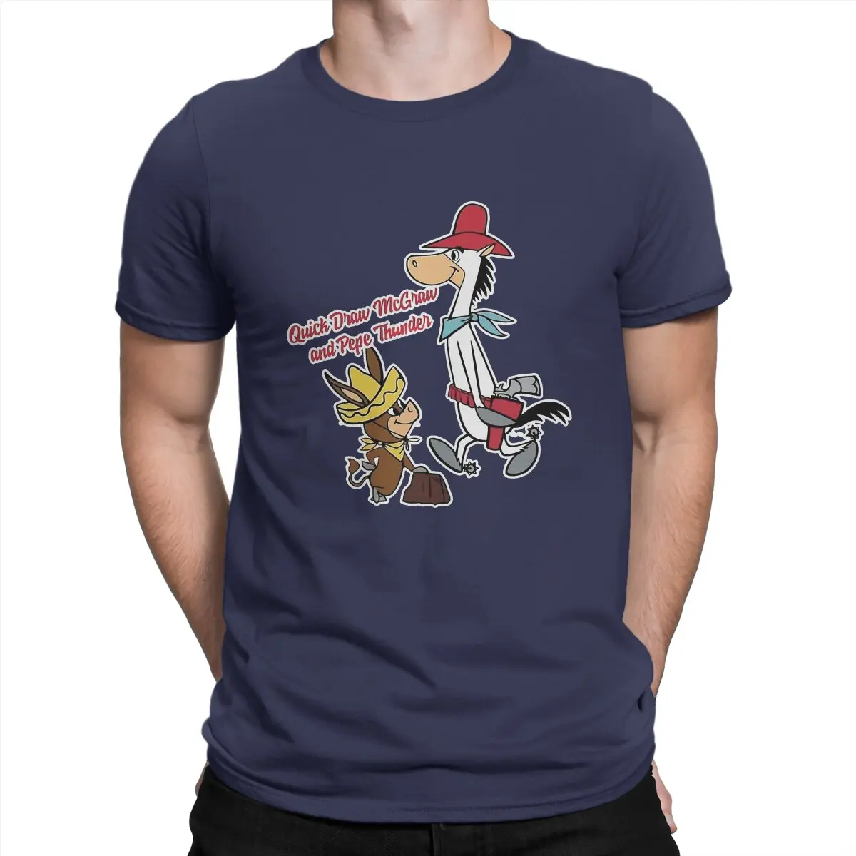 

Cute Poster T-Shirts Men Quick Draw Mcgraw Vintage 100% Cotton Tees Crewneck Short Sleeve T Shirt Birthday Gift Tops