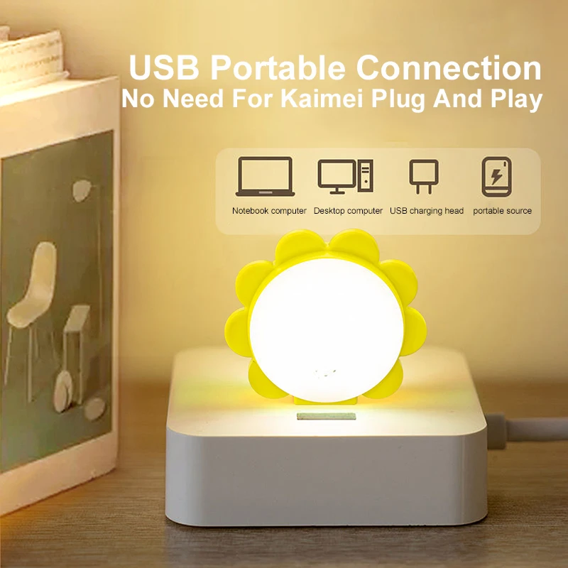Usb Night Light Intelligent Voice Control Touch Saving Space Portable Led Smart Dimming Lighting