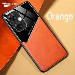 Zroteve PU Leather Magnetic Shockproof Case - Premium Hard Cover for OnePlus Nord 3 (Orange)