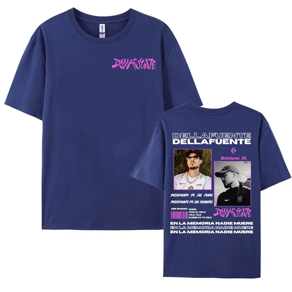 Rapper Dellafuente 2025 Tour Cover T Shirts for Men Fashion Vintage Short Sleeve T Shirt Casual Cotton High Quality T-shirt Tops 2