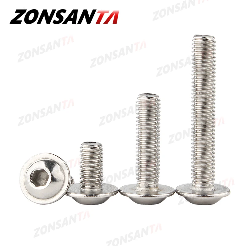 Hexagon Socket Screws 304 Stainless Steel M2 M2.5 M3 M4 M5 M6 M8 With Washer Bolt hexagon socket screw,hex socket cap screw,stainless steel screws,stainless steel screw