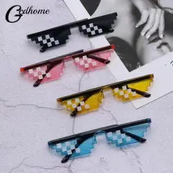 Mosaic Strips Sunglasses Trick Toy Thug Life Glasses Deal With It Glasses Pixel Woman/man Black Mosaic Sunglasses Funny Toy