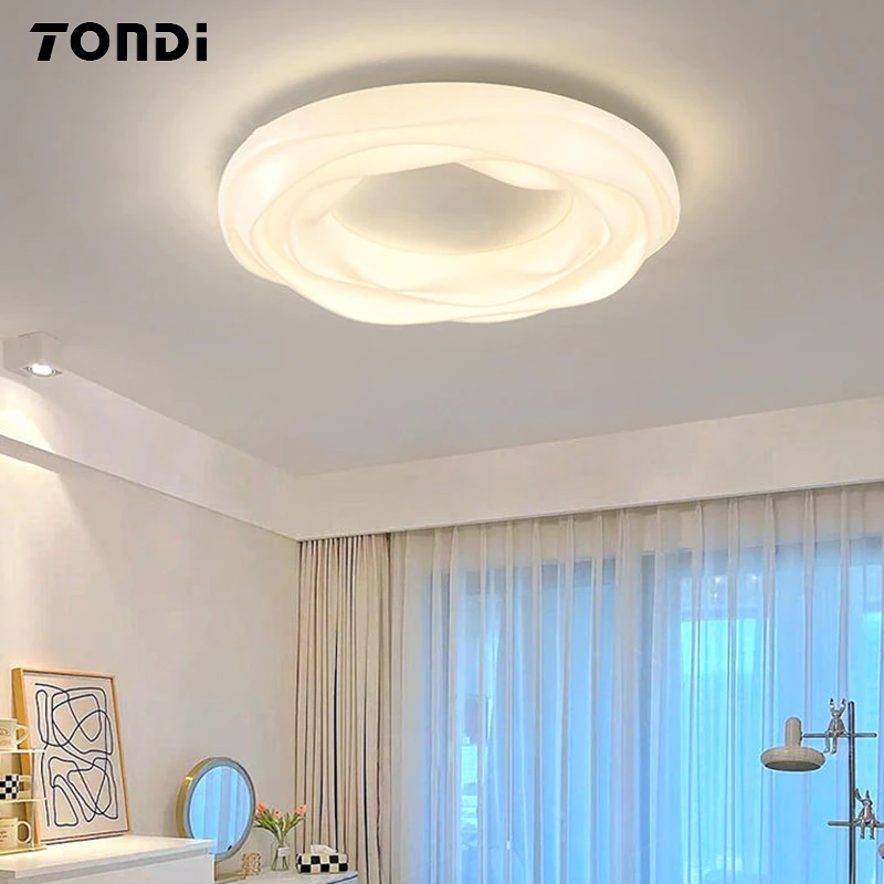 Full Spectrum LED Living Room Chandelier Creative Cookie Ceiling Lights Living Room Bedroom