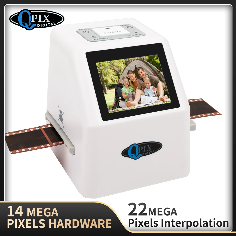 Film Scanner 2inch Screen Slide Scanner Convert 135 126 110 Slides To JPG