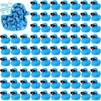 1-100pcs Blue Mini Rubber Ducks in Bulk with Sunglasses Duck Gifts Mini Bath Ducks Small Duck Float Pool Ducks Bulk Toys