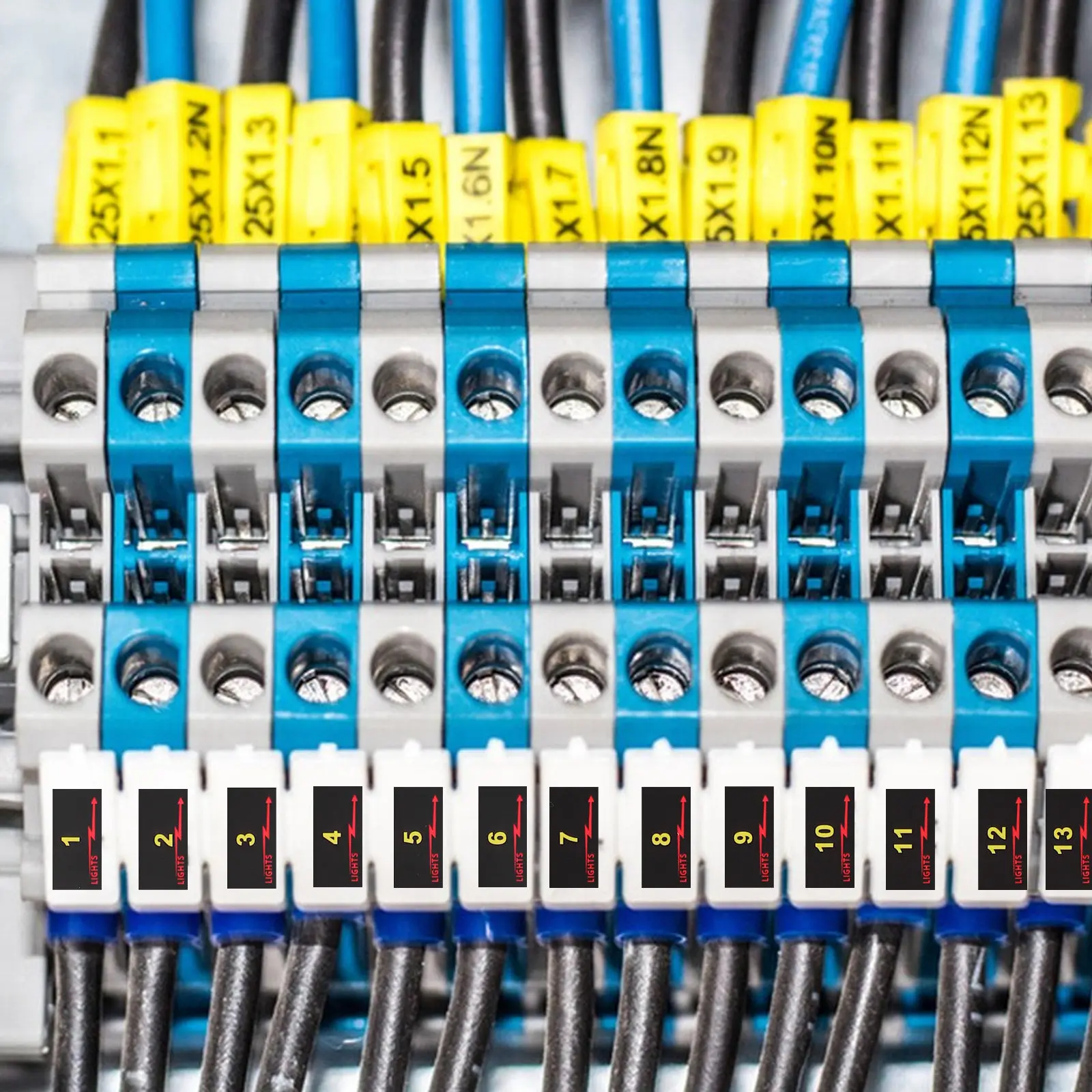 10 시트 회로 차단기 패널 스티커 전기 패널 라벨 자체 접착식 다채로운 차단기 상자 라벨 회로 식별