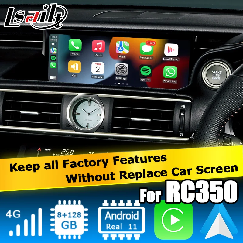 

8 + 128 ГБ Android 11 CP AA навигационная коробка для Lexus RCF RC300h RC200t RC300 RC350 видеоинтерфейс 7/10,25 от lsailt