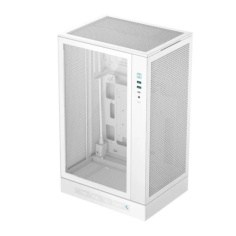 디피쿨 CH270 디지털 디스플레이 섀시 수직 MATX 구조 360 수냉 지원 ATX 전원 공급 장치 컴퓨터 섀시