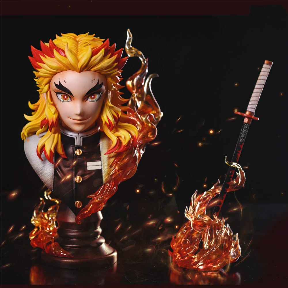 Demon Slayer Kimetsu No Yaiba Gk Figure Rengoku Kyoujurou Pvc 1/4 Figurine  Toys Figure Dolls Anime Figures Model - Action Figures - AliExpress