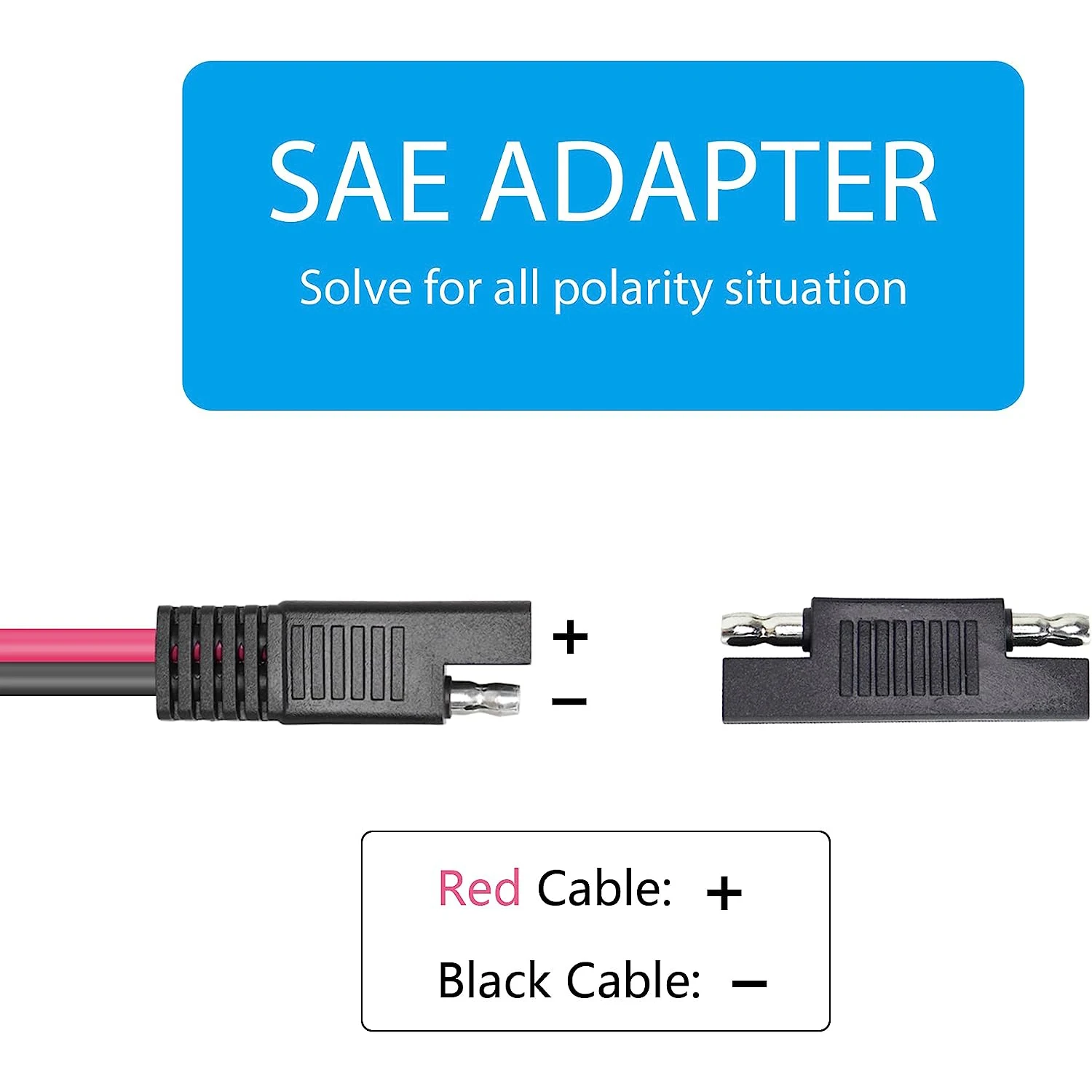 SAE to XT60 Connector Adapter 12AWG Cable SAE Solar Panel Connect Reverse Adapter For Portable Power Station & Solar solar panel connector