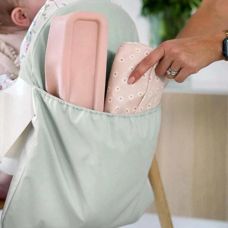 Kids Growth Chair PU Organiser Bag Babies Dining Chair Handy Pocket Accessories High Foot Dining Cover Storage Hanging Bag