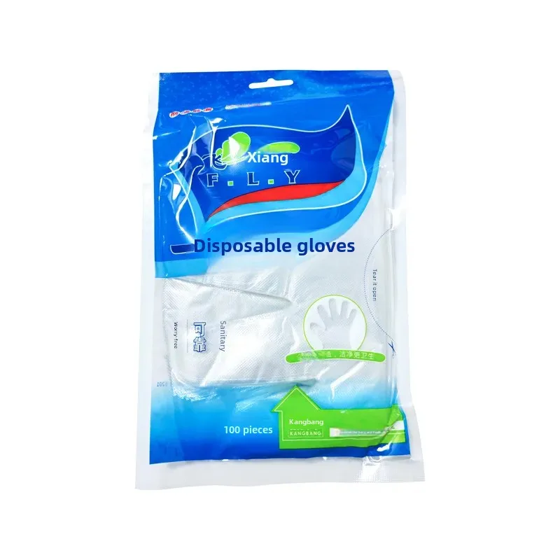 Kitchen Disposable Gloves Thickened Food Service Plastic PE Household Baking Waterproof Shrimp Gloves From China Mainland