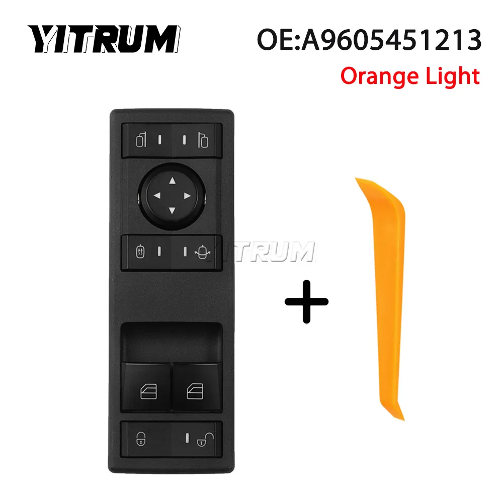 YITRUM A9605451213 A9605450913 9605451213 9605450913 Power Window push button switch For Mercedes Benz Truck Actros MP4