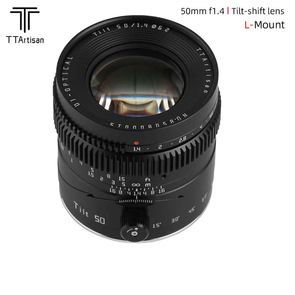 Ttartisan Tilt 50Mm F1.4 Full Frame Messa A Fuoco Manuale Still-Life Portrait Camera Lens Per L-Mount Sigma Fp Leica T Tl Panasonic S1 S5
