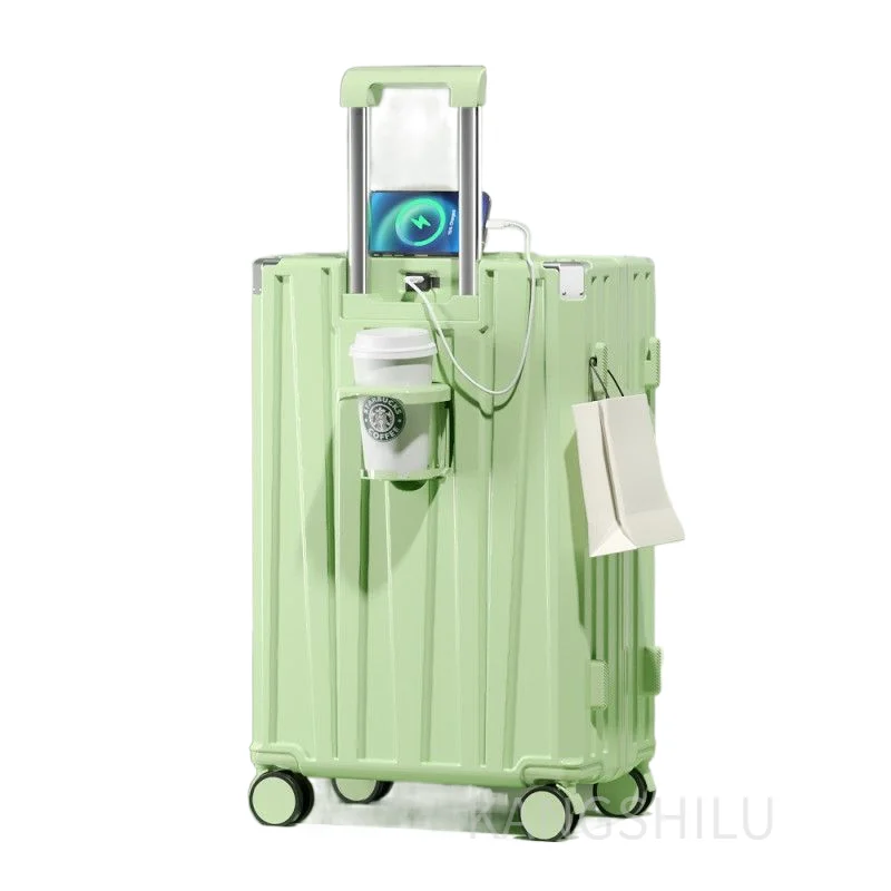 New Carry-on Case 20''24''26''28''-Inch Travel Suitcase With Wheels Roller Luggage Multi-Functional Password Trolley Case Zipper