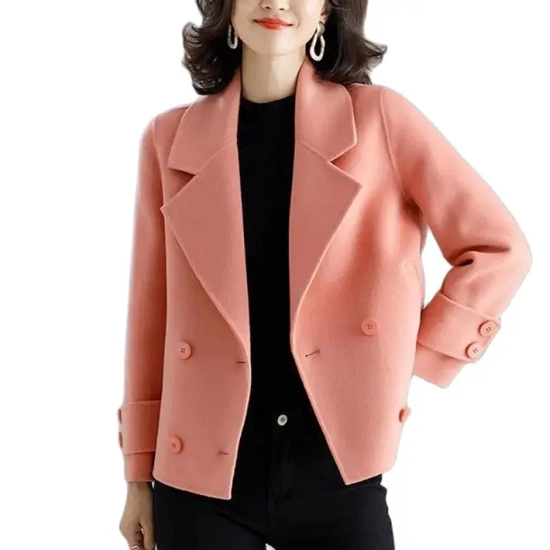 

Women Woolen Coat 2023 Spring Autumn New Wool Jacket Female Woolen Suit Coats Jackets Women Fashion Short Wool Coats