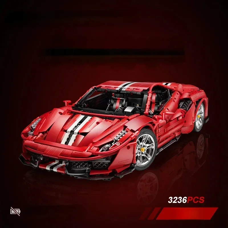 

High Tech Puzzle Assembled Building Block Toys Technology Series Rafah 488 High Difficulty Remote Control Super Sports Car Gifts