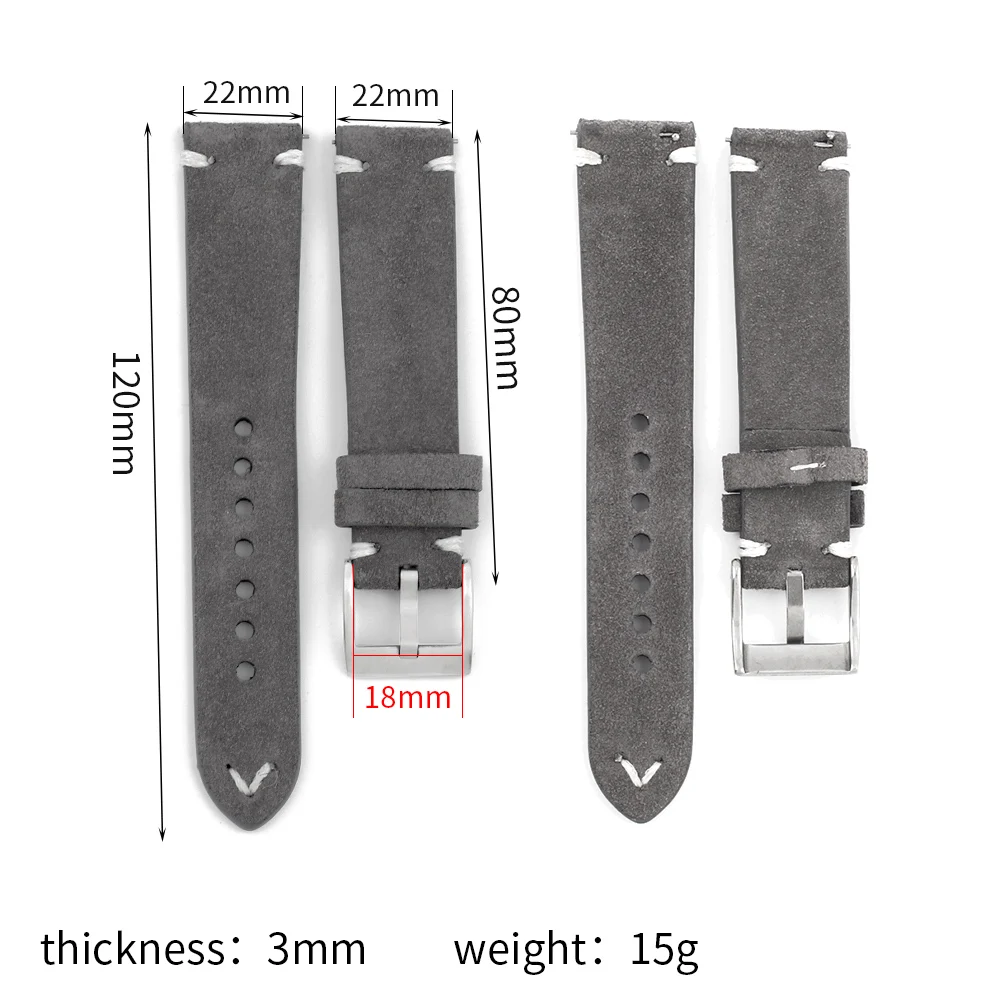むだづかい ビンテージ　Vintage 20mm革 20mm Mocha Vintage Suede Watch Band | B & R Bands