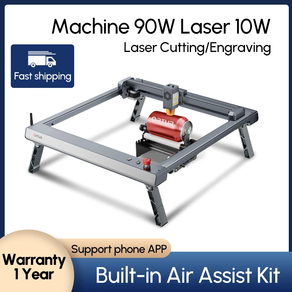 

High Speed Ortur Laser Master 3 Powerful Laser Engraving Machine Wood Cutting Tools with Built-in Air Assist Woodworking Machine