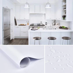 Emerald Green Self - Adhesive Decorative Film for Furniture and Cabinets - Waterproof Vinyl Wallpaper (B2 White)