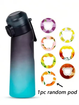 650ml Frosted Black Flavored Water Bottle with Scent Pods 1