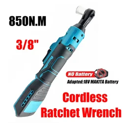 850N.M Cordless Ratchet Wrench 3/8'' Electric Rechargeable Screwdriver Removal Screw Nut Car Repair Tools For Makita 18V Battery