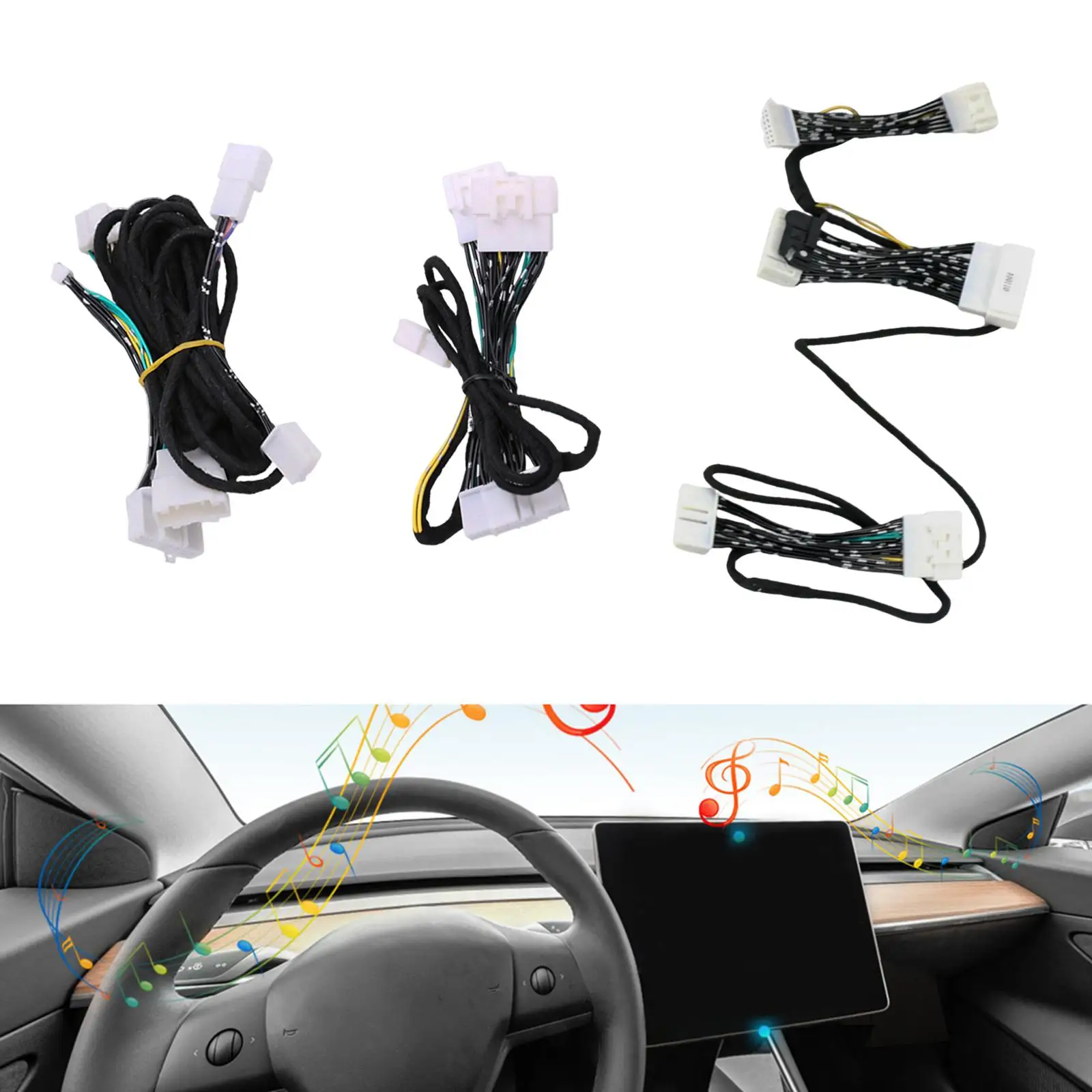 Car Audio Inactive Activation Speaker Wire Harness Upgrade Lossless Stereo Connector Fit for Tesla Model 3 Accessories