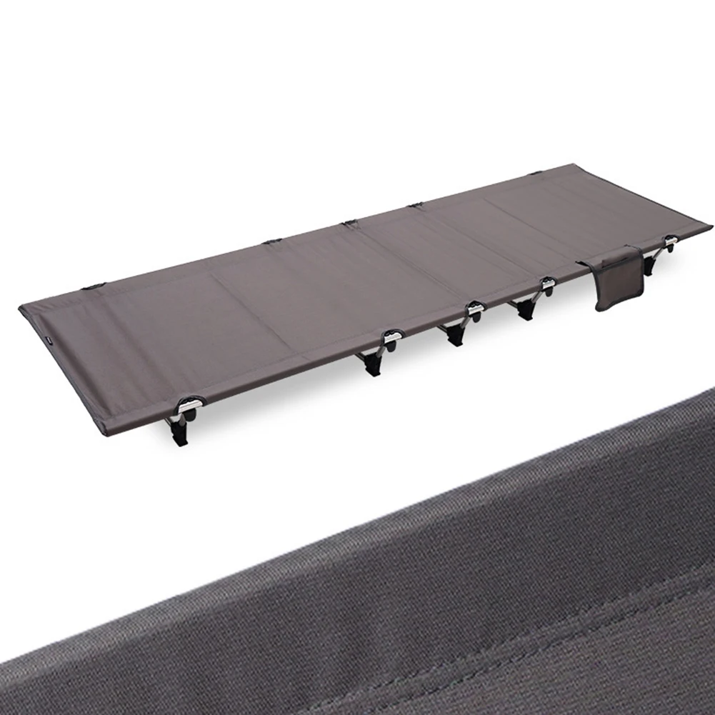 

Outdoor Folding Bed Foldable Camping Cot 7075 Aluminum Alloy Anti-slip Feet Foldable Lightweight With PU Coating
