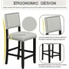 5 Piece Dining Table Set for 4,Counter Height Kitchen Table Set and 4 Cushioned Chairs for 4 Persons Dining Room Table Set 4