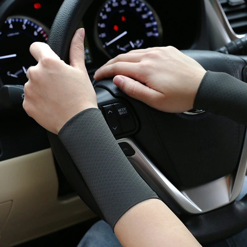 Ice silk sports fitness wrist brace men's thin wrist guard elastic short women's scar tattoo cuff fake sleeve play basketball