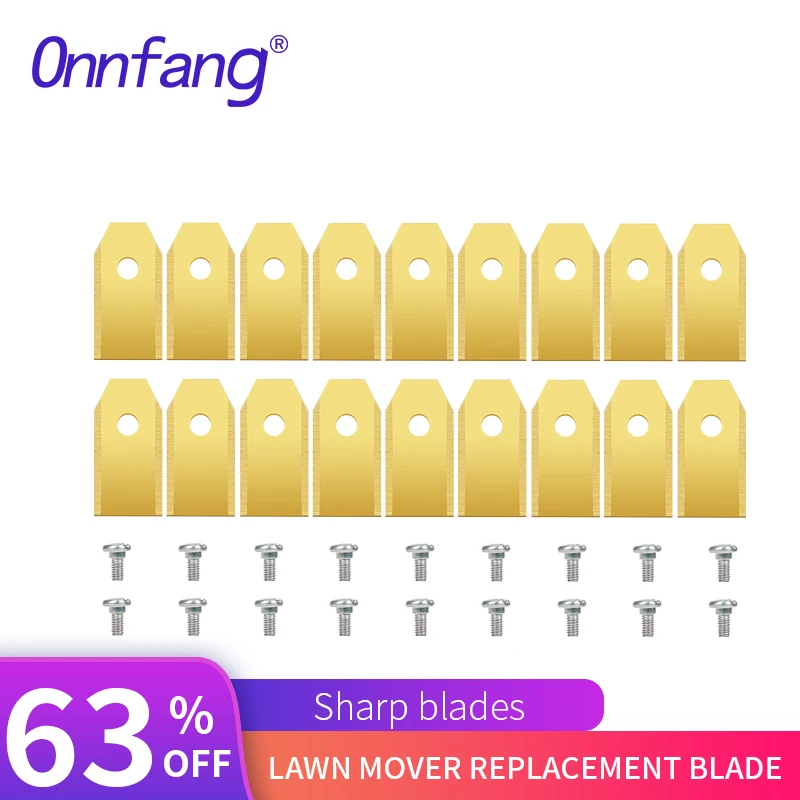 35*18*0.6Mm Lawn Robot Blade Gold Lawn Mover Lama Di Ricambio Per Robot Landroid Automatic Moving Machine Essential