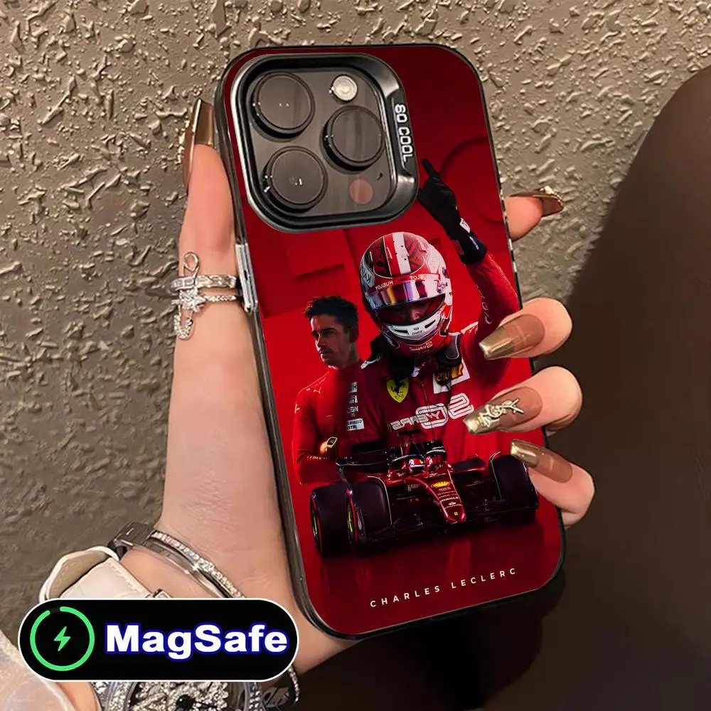 Translucent Color Print Sports Phone Case Featuring Charles Leclerc