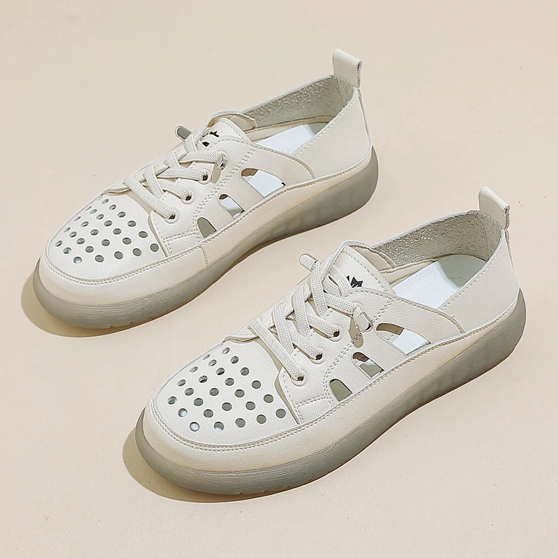 New Women's shoes women Genuine leather Slip on casual shoes Women's Leisure shoes
