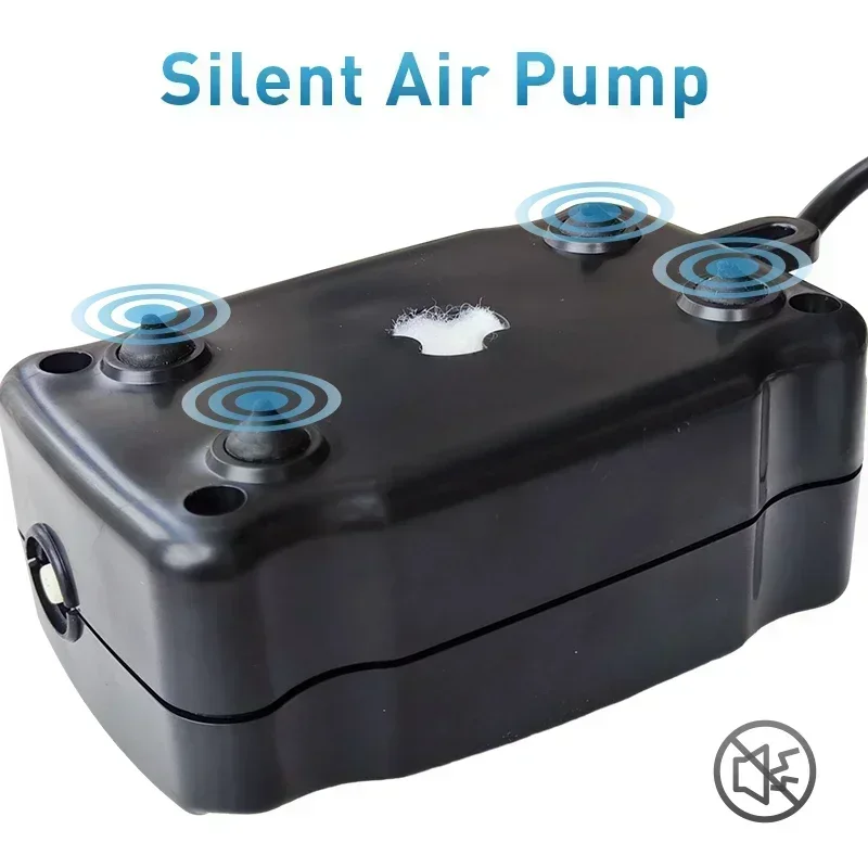 Aquarium 5W Silent Air Pump 220V-240V 110V Fish Tank Quiet Bubble Pump Oxygenation Air Stone Accessories Aquarium Air Compressor 2