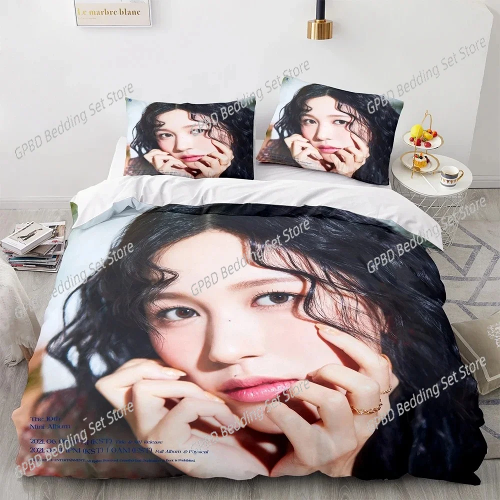 3D Print Kpop Girl Group Twice Nayeon Bedding Set Duvet Cover Bed Set Quilt Cover Pillowcase Comforter king Queen Size Boy Adult 3