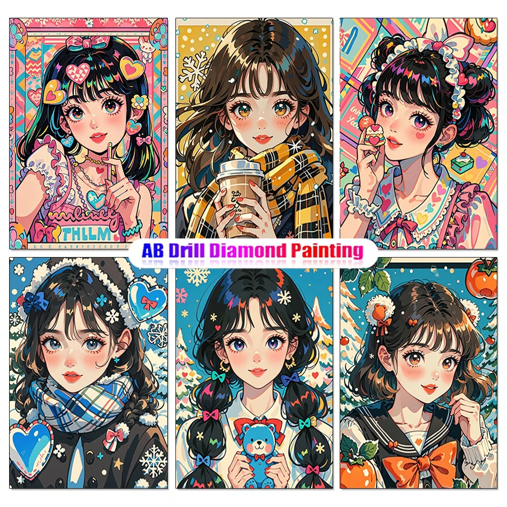 ABDiamondPaintingCartoonGirlMosaicCrossStitchInlaidWaterDiamondEmbroideryArtDiamondHandicraftHobbySetGift-AliExpress15