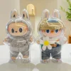 Protective Acrylic Case Transparent Portable Cable Organizer Box  Storage Case  Plush Dolls Display Bag for labubu V1 V2 outfit 5