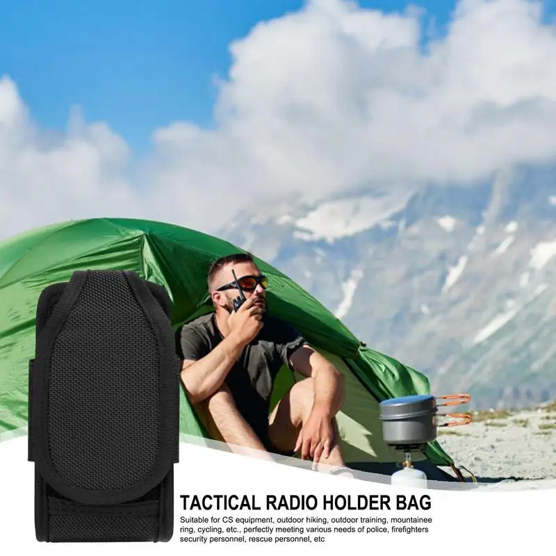 Radio Pouch Hunting Waterproof Walkie Talkie Holder Hanging Bag Nylon Pouch Pocket Portable for Rescue outdoor camping tools