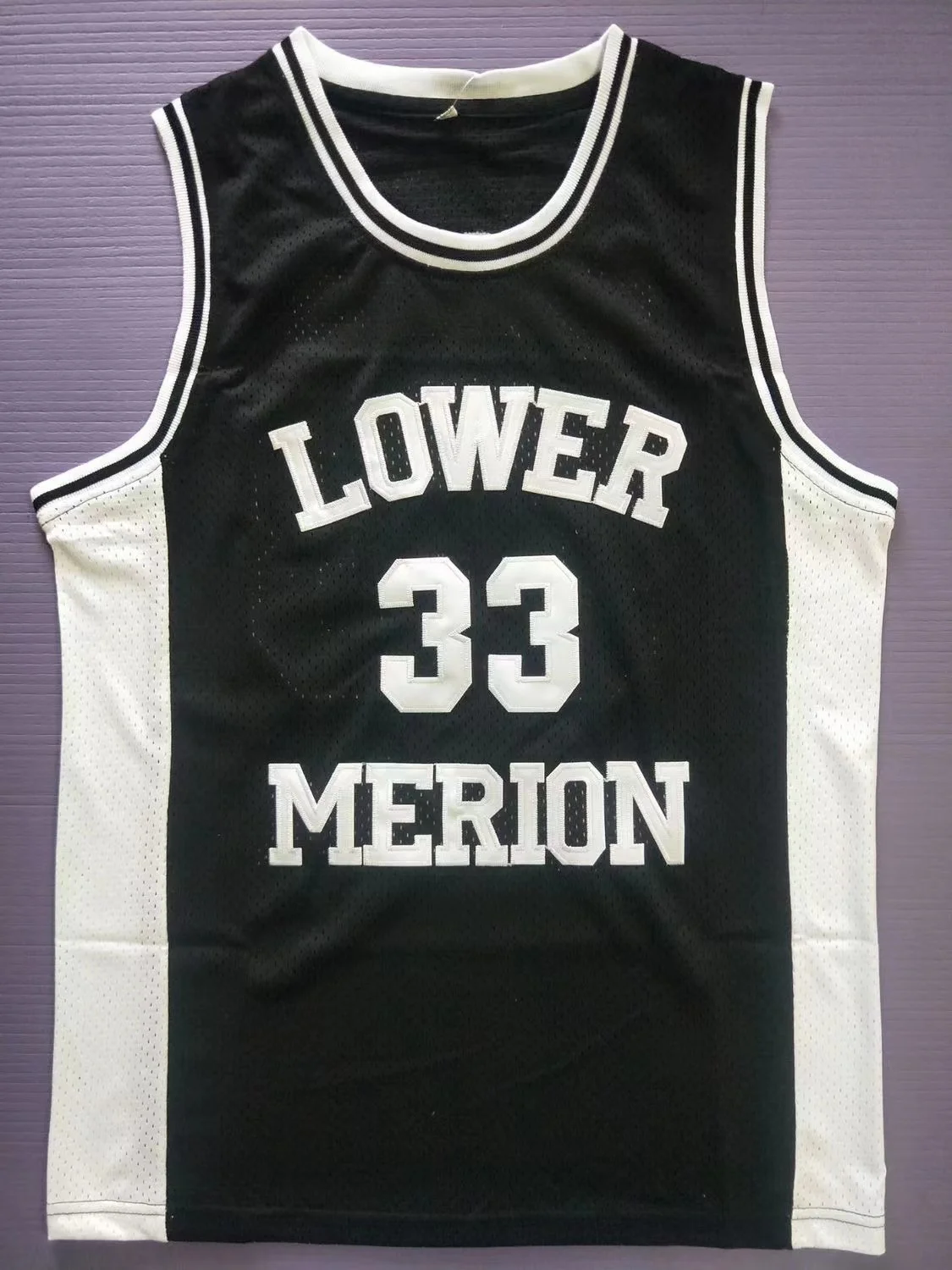 Basketball Jerseys #33 Bryant Lower Merion Men's Maroon High School Retro Embroidered Red White Black