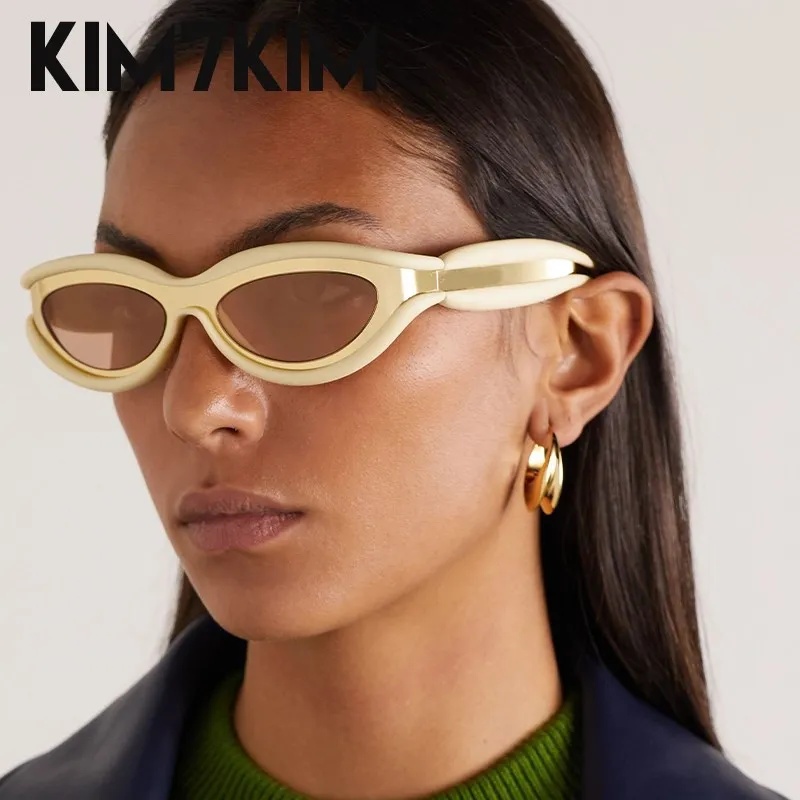 【ACHA 】NKNIT 23ss oval sunglasses Amazon.com: Generic Stylish Y2K Oversized Oval Sunglasses