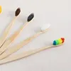 Single Cowhide Wrapped Bamboo Toothbrush Set Natural and Environmentally Friendly Bamboo Toothbrush Tablet One Box of 10 PCS 4