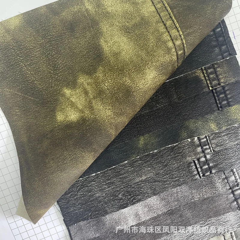 Vintage Washed PU Leather Belt Men's Women's Clothing Skirt Pants Retro Style Artificial Leather Fabric for Bags And Shoes
