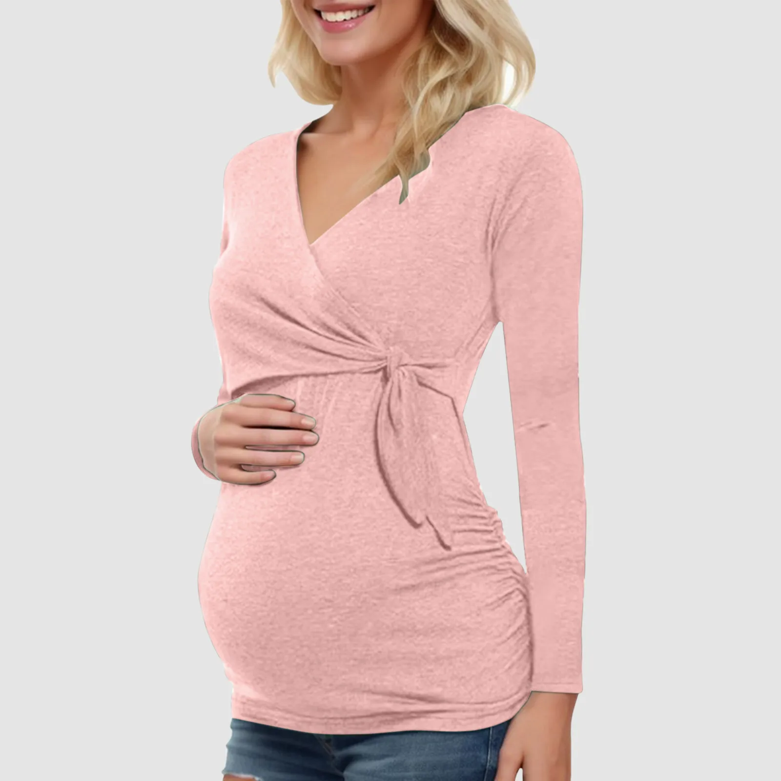 MaternitysLongSleeveShirtsMaternityNursingTopsPregnantAutumn