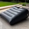 Inflatable Pillow Triangle Wedge Cushion PU Leather Bolster Home Backrest Mat Air Mattress Sofa Bed Multifunctional Furniture 2