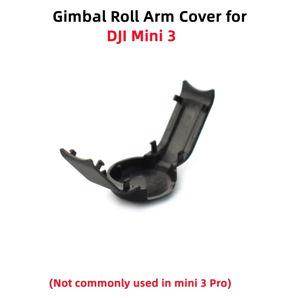 Set Staffa Asse Roll E Copertura Telaio Fotocamera Per DJI Mini 4 Pro - Ricambio Originale In Gomma Antishock - Nero