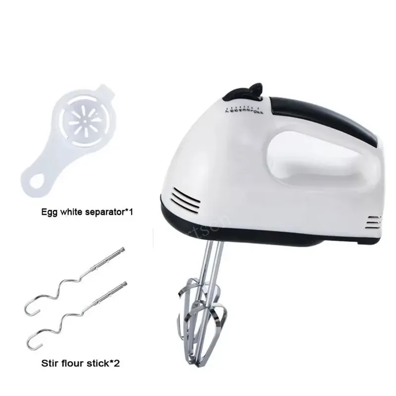 Electric Handheld Food Mixer Egg Beater Whisk Blender Home Kitchen 7 Speed Table Stand Cake Dough Stir
